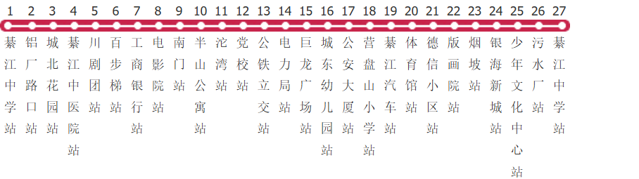 重庆綦江101路环线公交线路图及时间表-展庭百科汇