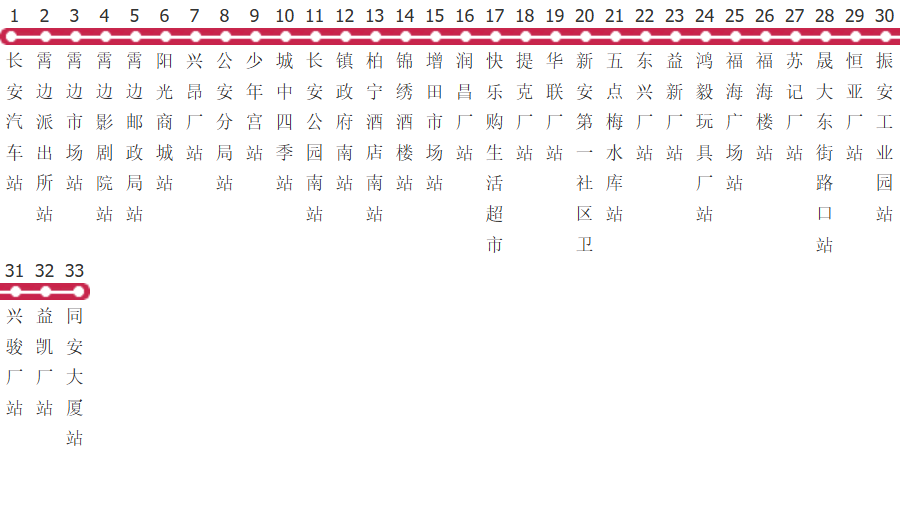 东莞长安21路公交线路