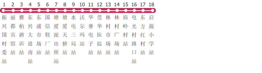 东莞塘厦12路公交线路