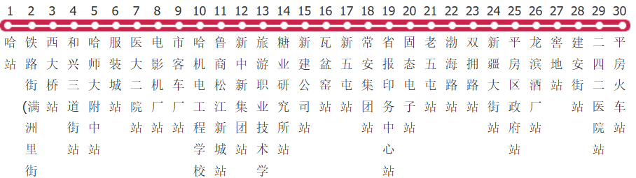 哈尔滨343路公交线路