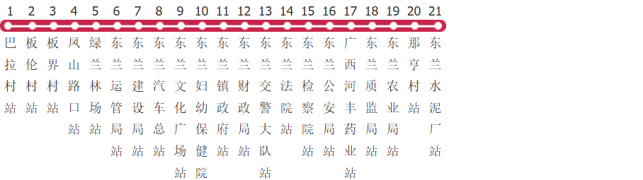 河池东兰1路公交线路