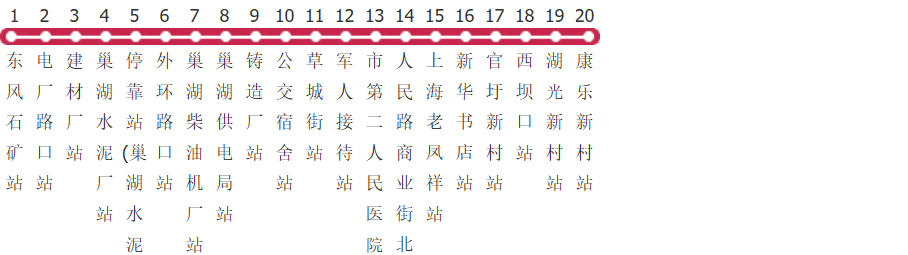合肥巢湖13路公交线路图及时间表-展庭百科汇