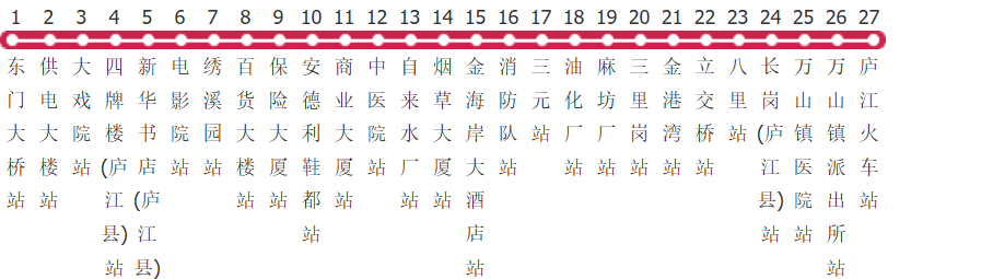 合肥庐江1路公交线路