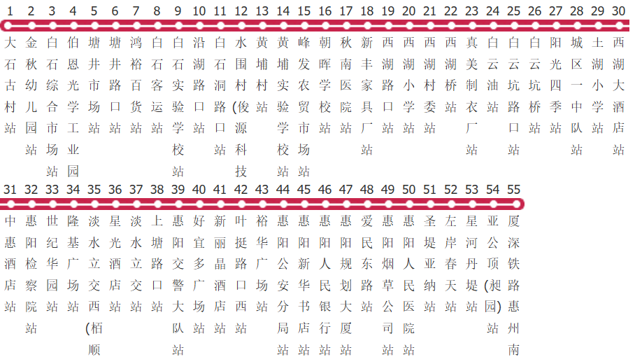 惠州166路公交线路图及时间表-展庭百科汇