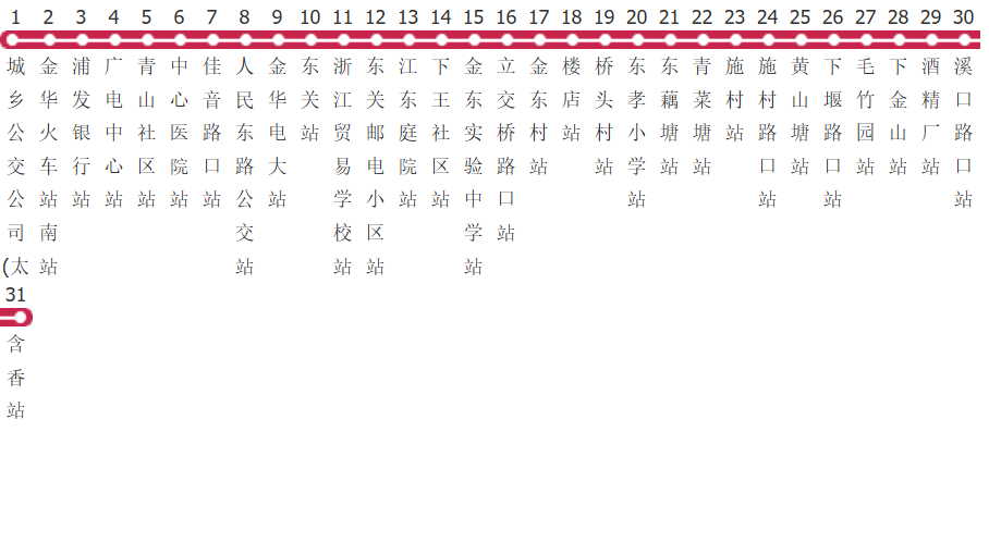 金华527路公交线路