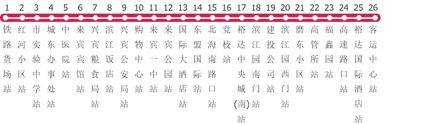来宾14路公交线路图及时间表-展庭百科汇
