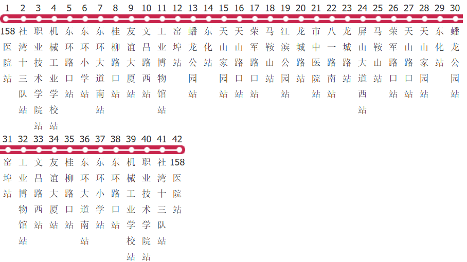 柳州12路环线公交线路图及时间表-展庭百科汇