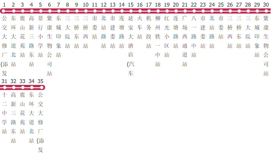 柳州59路环线公交线路图及时间表-展庭百科汇