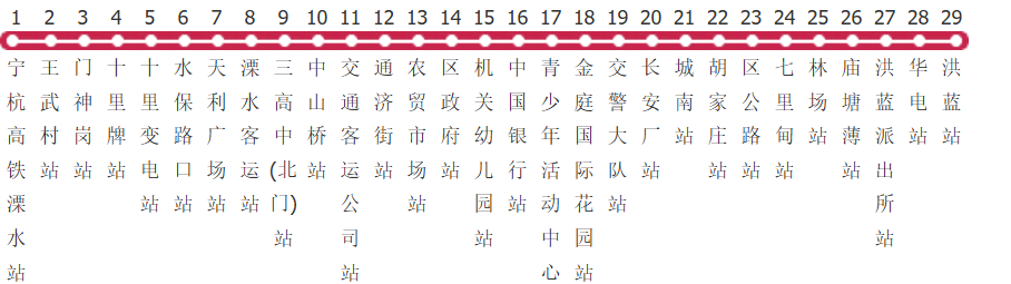 南京溧水102路公交线路