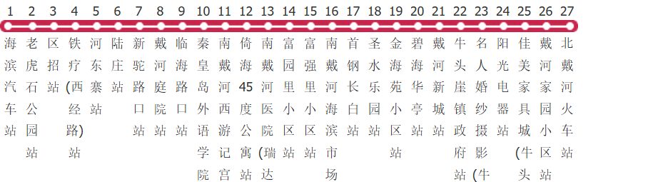 秦皇岛22路公交线路图_时间表_景点换乘攻略查询-展庭百科汇