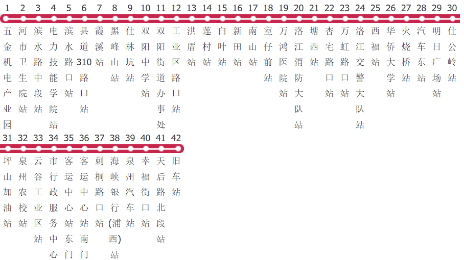 泉州42路公交线路图及时间表-展庭百科汇