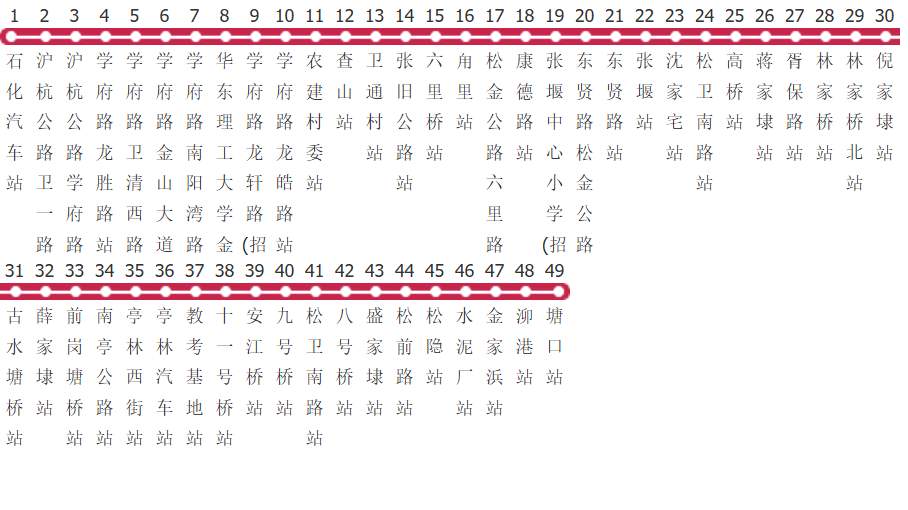上海塘卫线公交线路
