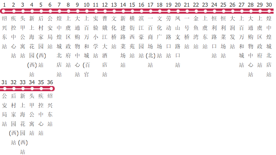 绍兴上虞223路南线夜班公交线路图_时间表_景点换乘攻略查询-展庭百科汇