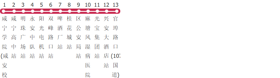 咸宁K1路公交线路图_时间表_景点换乘攻略查询-展庭百科汇