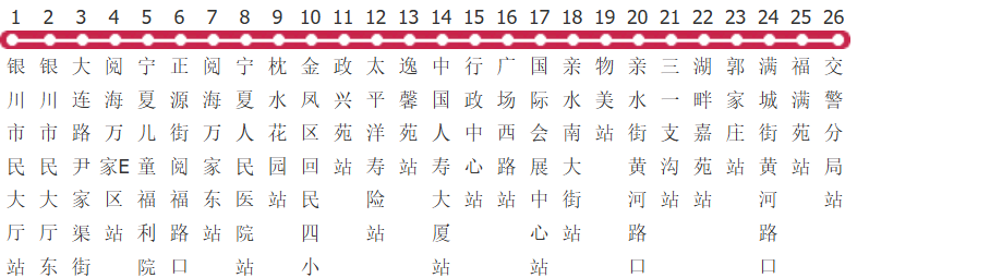 银川2路公交线路图_时间表_景点换乘攻略查询-展庭百科汇