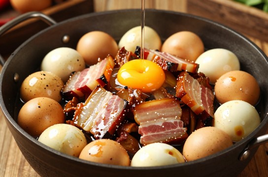 山背腊肉炖蛋