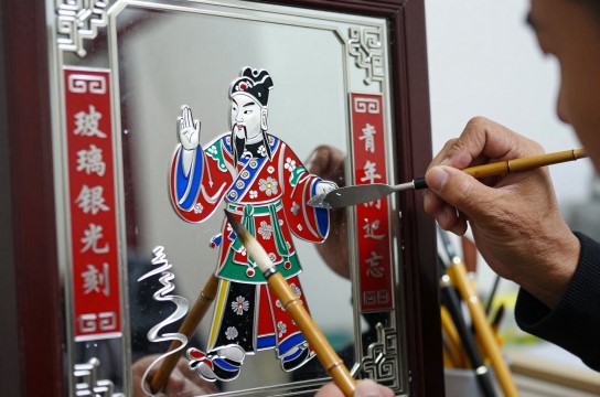 玻璃银光刻