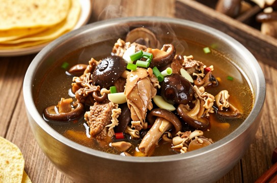 溜达鸡炖蘑菇-展庭百科汇