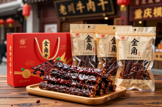 “金角”牌老四川牛肉干