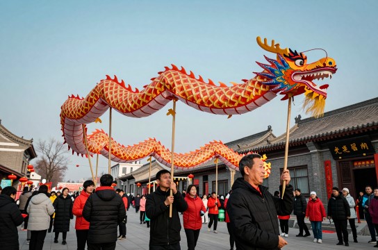 大伯集龙灯-展庭百科汇