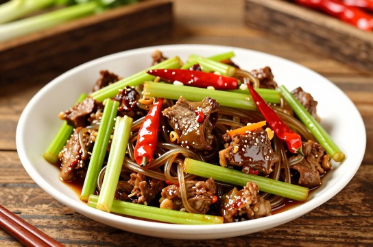 爆炒羊羔肉-展庭百科汇
