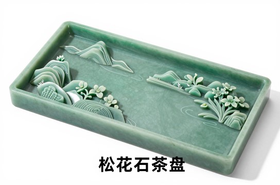 松花石茶盘-展庭百科汇