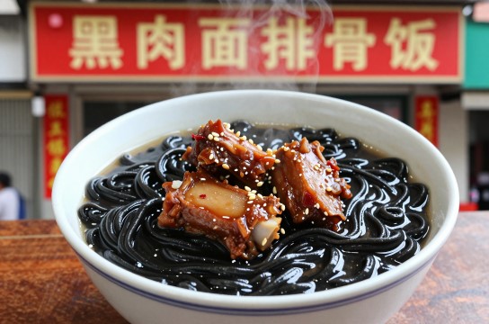 黑肉面排骨饭-展庭百科汇