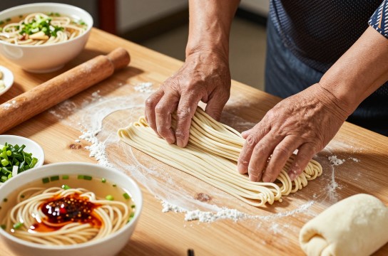 手工搓搓面