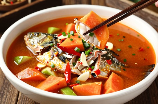 木瓜酸辣鱼-展庭百科汇