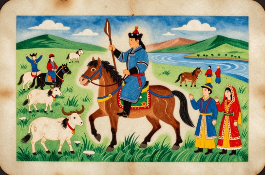 乌兰察布蒙古皮画-展庭百科汇