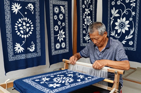 宽城蓝印抹花布-展庭百科汇