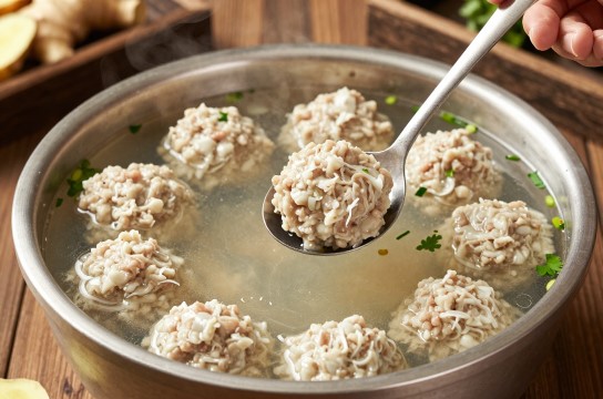 生姜（汆）丸子-展庭百科汇