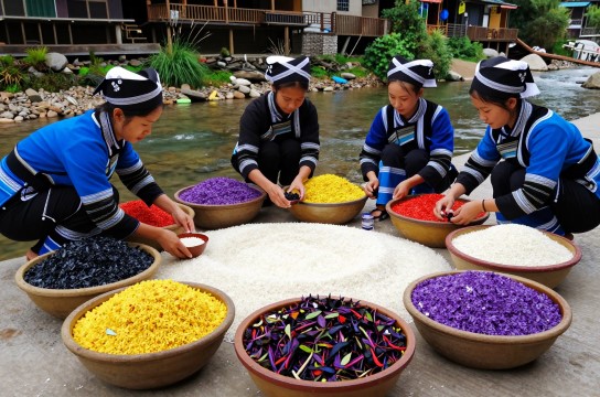 布依族五色花饭-展庭百科汇