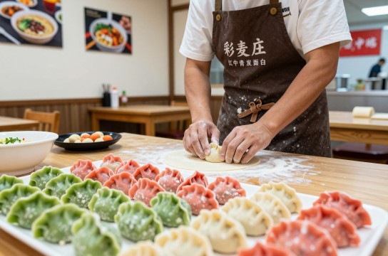 彩麦庄红中青发白板面食馆-展庭百科汇