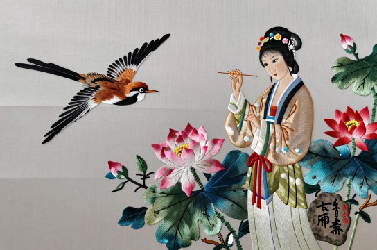 上海顾绣-展庭百科汇