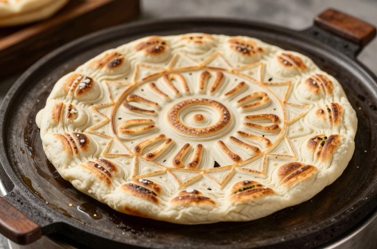 折花锅盔-展庭百科汇