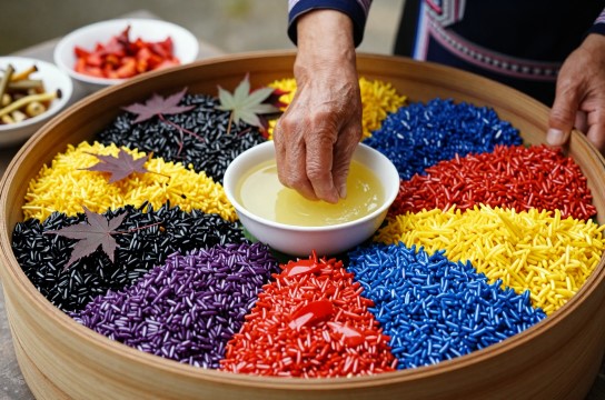 四月初八彩色糯米饭-展庭百科汇