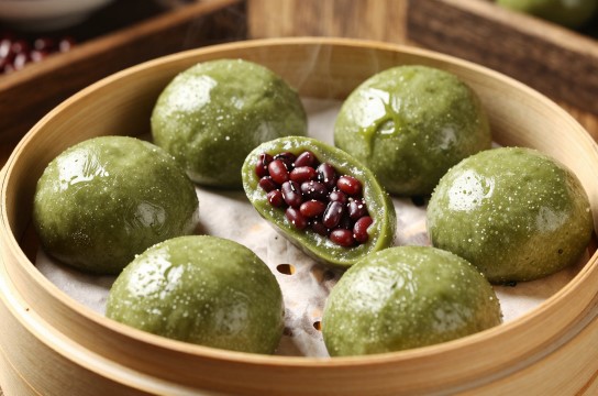抹茶红豆粄