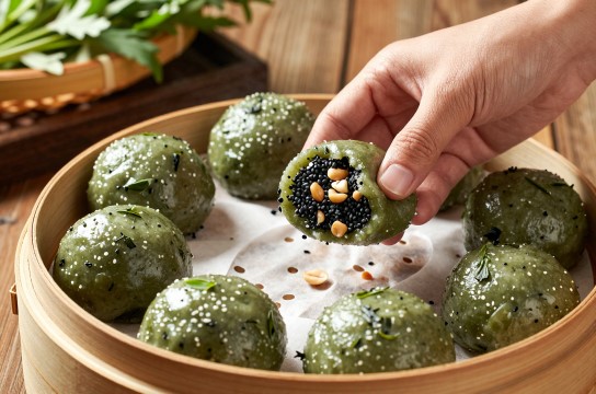 客家美食艾糍