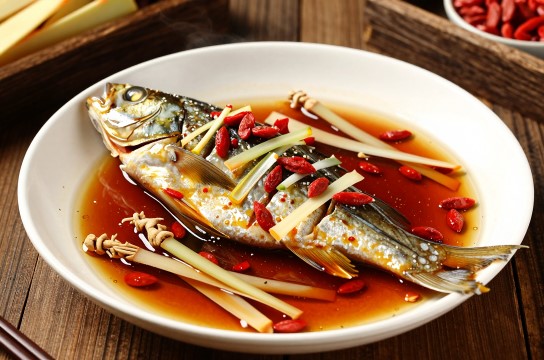 酒蒸跳鱼-展庭百科汇